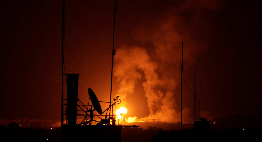 قصف إسرائيلي على موقع حماس في غزة